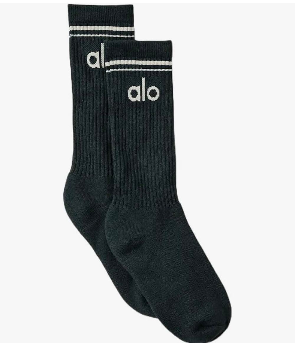 NWT alo Unisex Throwback Socks, Size M